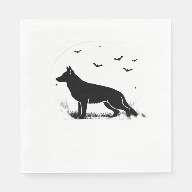 German Shepherd Halloween Costume  My German Sheph Napkin (Front)