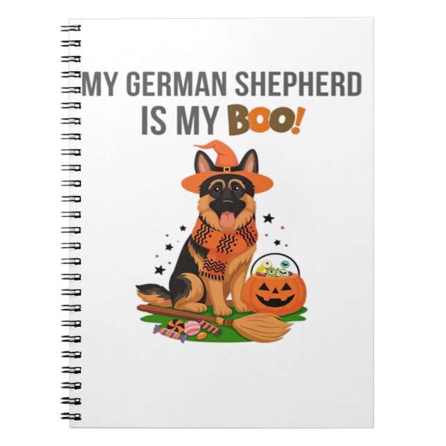 German Shepherd Halloween Costume  My German Sheph Notebook (Front)