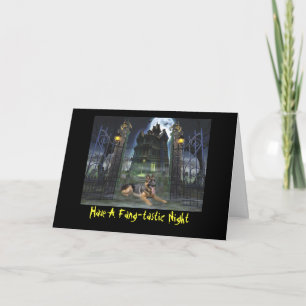 German Shepherd Halloween Greeting Card