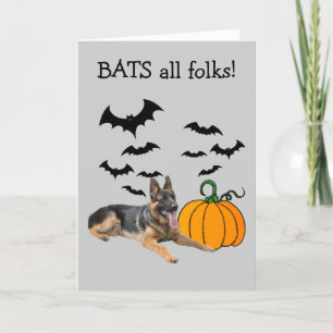 German Shepherd Halloween Greeting Card