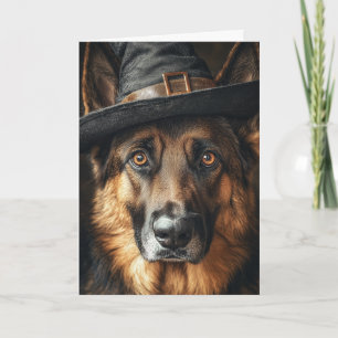 German Shepherd Halloween Holiday Card