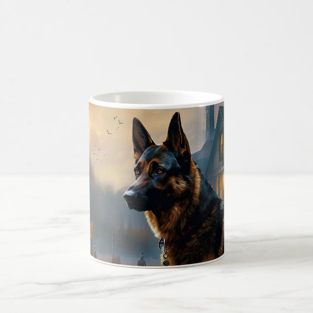 German Shepherd Halloween Scary Coffee Mug (Center)