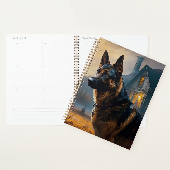 German Shepherd Halloween Scary Planner (Display)