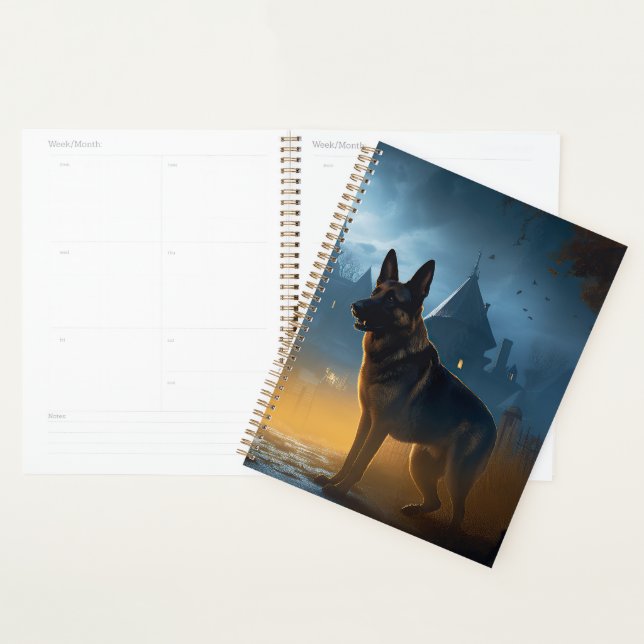 German Shepherd Halloween Scary Planner (Display)