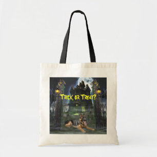 German Shepherd Halloween Tote Bag