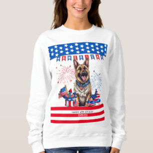 German Shepherd Happy 4Th Of July Independence Day Sweatshirt