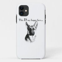 German Shepherd Happy Face
