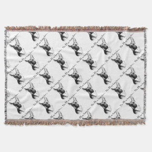 German Shepherd Happy Face Throw Blanket
