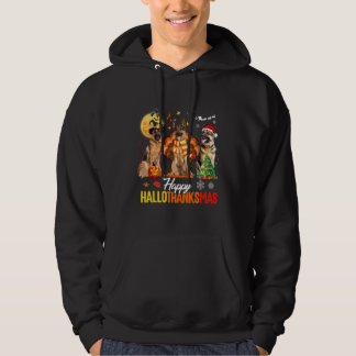 German Shepherd Happy Hallothanksmas Halloween Tha Hoodie