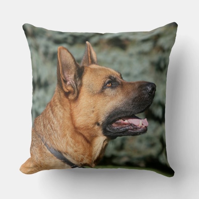 German Shepherd Headshot 1 Cushion (Front)