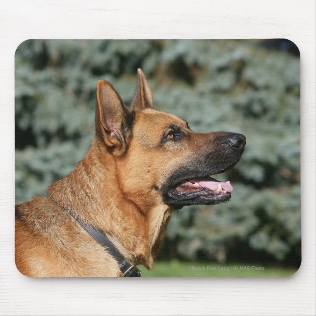 German Shepherd Headshot 1 Mouse Mat (Front)