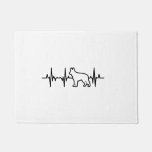 German Shepherd Heartbeat Doormat