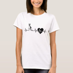 German Shepherd Heartbeat I Love My German Shepher T-Shirt