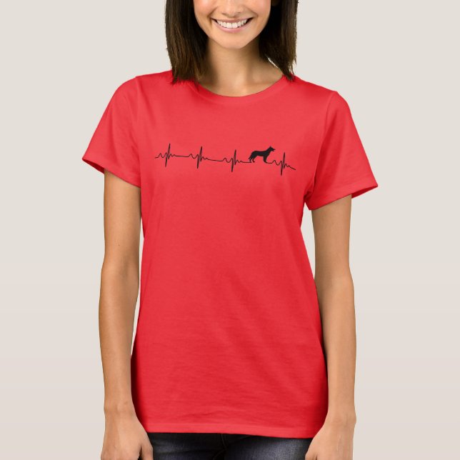 German Shepherd Heartbeat T-Shirt (Front)