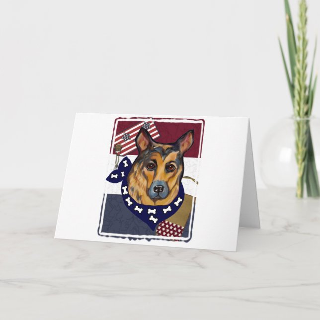 GERMAN SHEPHERD HOLIDAY CARD (Front)