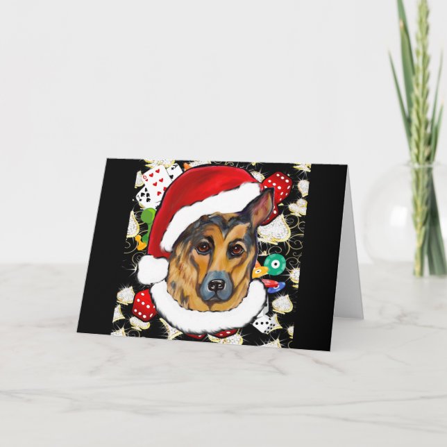 GERMAN SHEPHERD HOLIDAY CARD (Front)