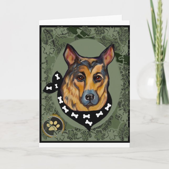 GERMAN SHEPHERD HOLIDAY CARD (Front)