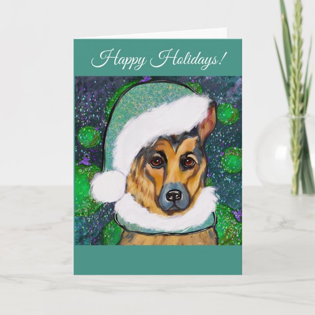 German Shepherd        Holiday Card (Front)