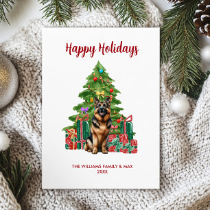 German Shepherd Holiday Card