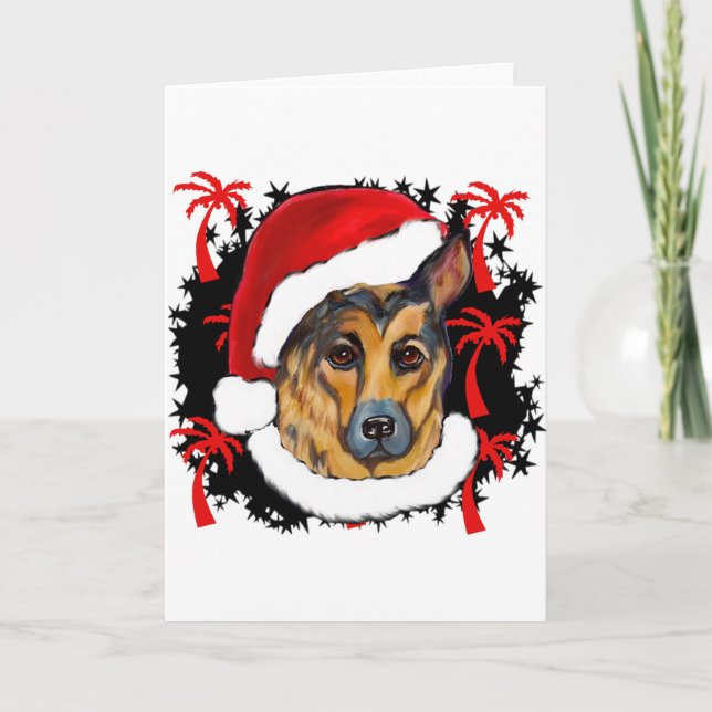 GERMAN SHEPHERD HOLIDAY CARD (Front)