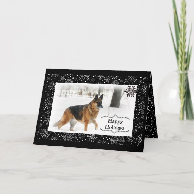 German Shepherd Holiday Greeting (Front)