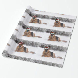 German Shepherd Holiday Wrapping Paper