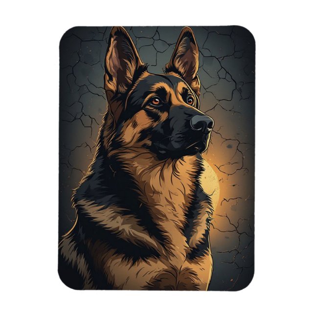 🦴 German Shepherd Home Decor For Dog Fans 🦴 Magnet (Vertical)