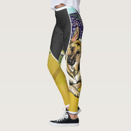 German Shepherd, Honolulu Hawaii (Add Pet Name) Leggings