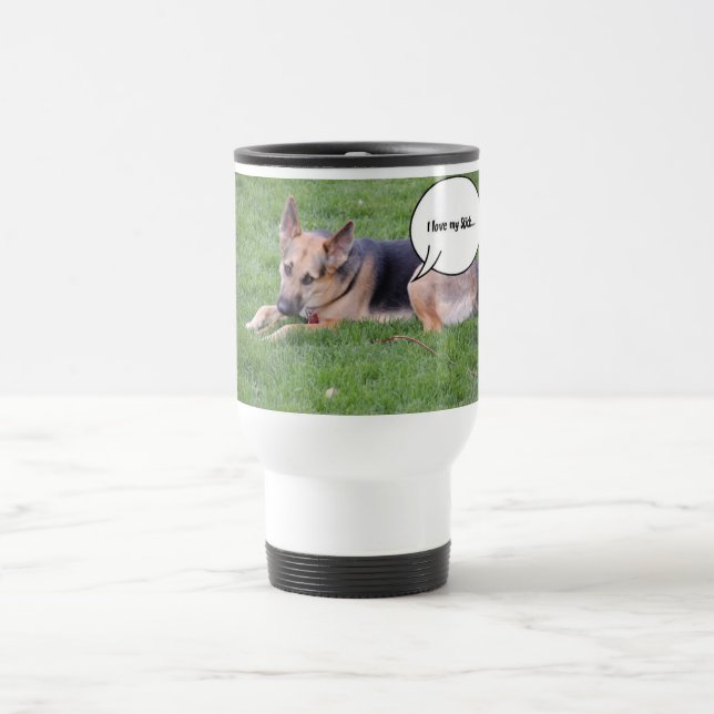 German shepherd Humour Travel Mug (Center)