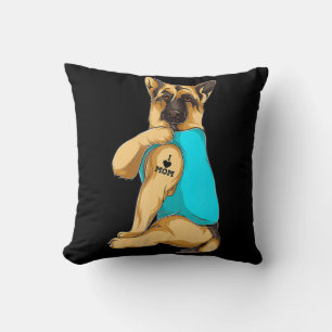 German Shepherd I Love Mum Tattoo Apparel Dog Mum  Cushion