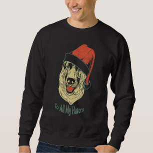 German Shepherd In A Santa Hat For Dog  Vintage Sweatshirt