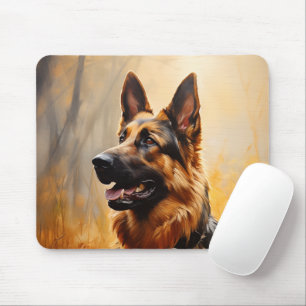 German Shepherd in Autumn Mouse Mat