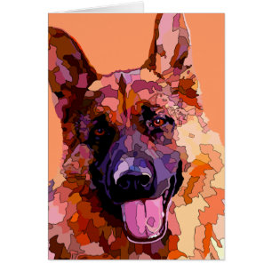 German Shepherd in Bright Colours