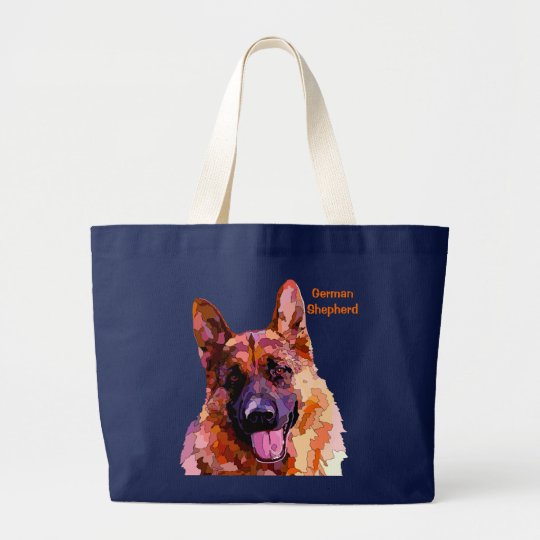 German Shepherd in Bright Colours Tote