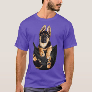 German Shepherd In Pocket Funny Dog Lover Gifts  T-Shirt