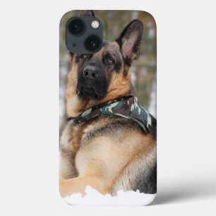 German Shepherd In Snow iPhone 13 Case