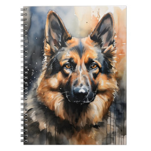 German Shepherd Ink Portrait Notebook