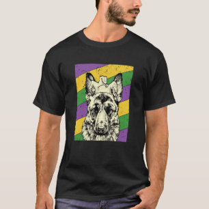 German Shepherd Jester Mardi Gras Dog Mum or Dad T-Shirt