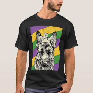 German Shepherd Jester Mardi Gras Dog Mum or Dad T-Shirt