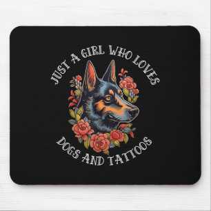 German Shepherd Just A Girl That Loves Dogs And Ta Mouse Mat