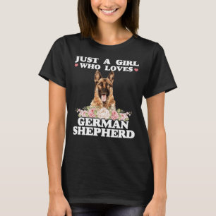German Shepherd Just A Girl Who Loves Yorkie T-Shirt