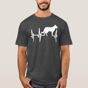 German Shepherd K9 Police Heartbeat Dog Mum Dad T-Shirt