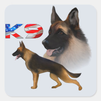 German Shepherd K9 Square Sticker