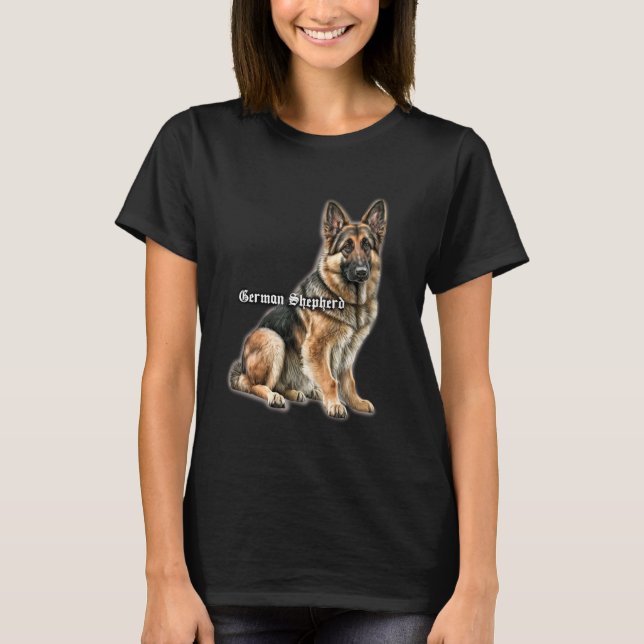 German Shepherd K-9 Police Dog T-Shirt (Front)