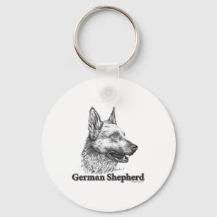 German Shepherd Key Ring