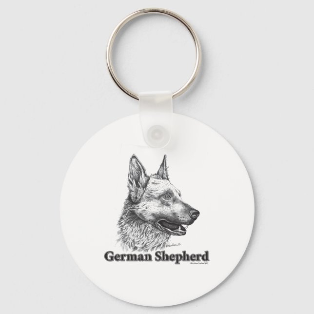 German Shepherd Key Ring (Front)