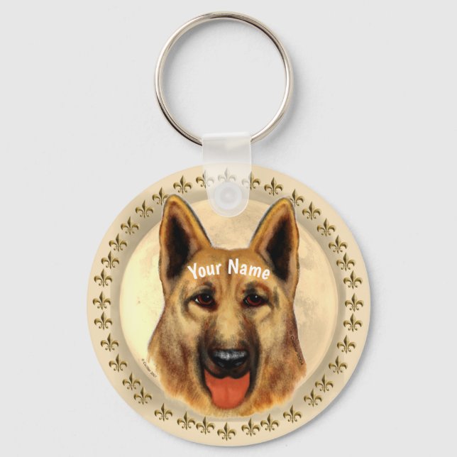 German Shepherd  Key Ring (Front)
