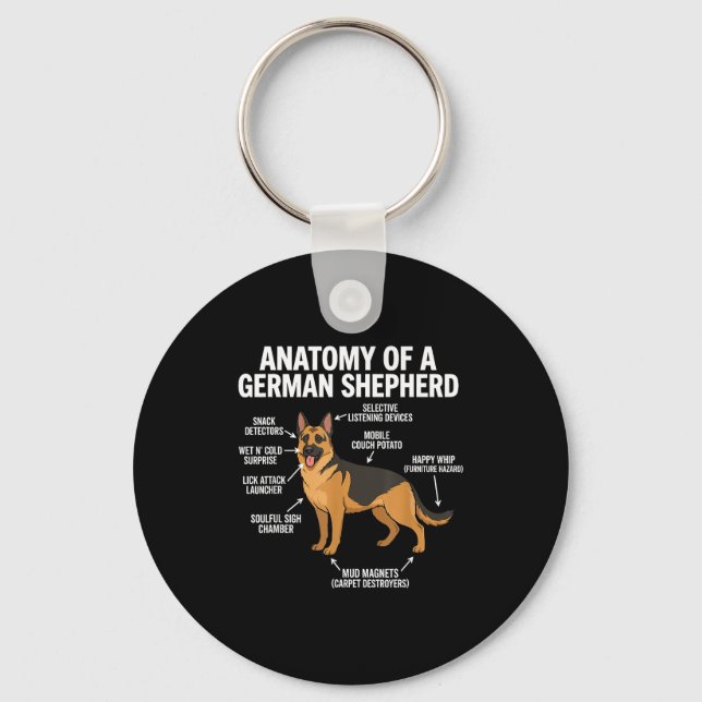 German Shepherd  Key Ring (Front)