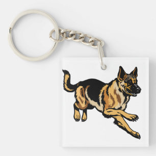 german shepherd key ring