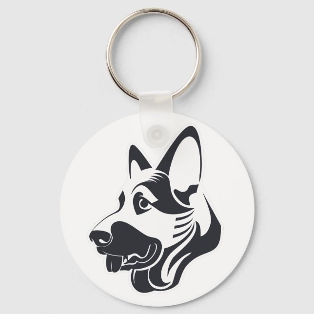 German Shepherd Keyring (Front)